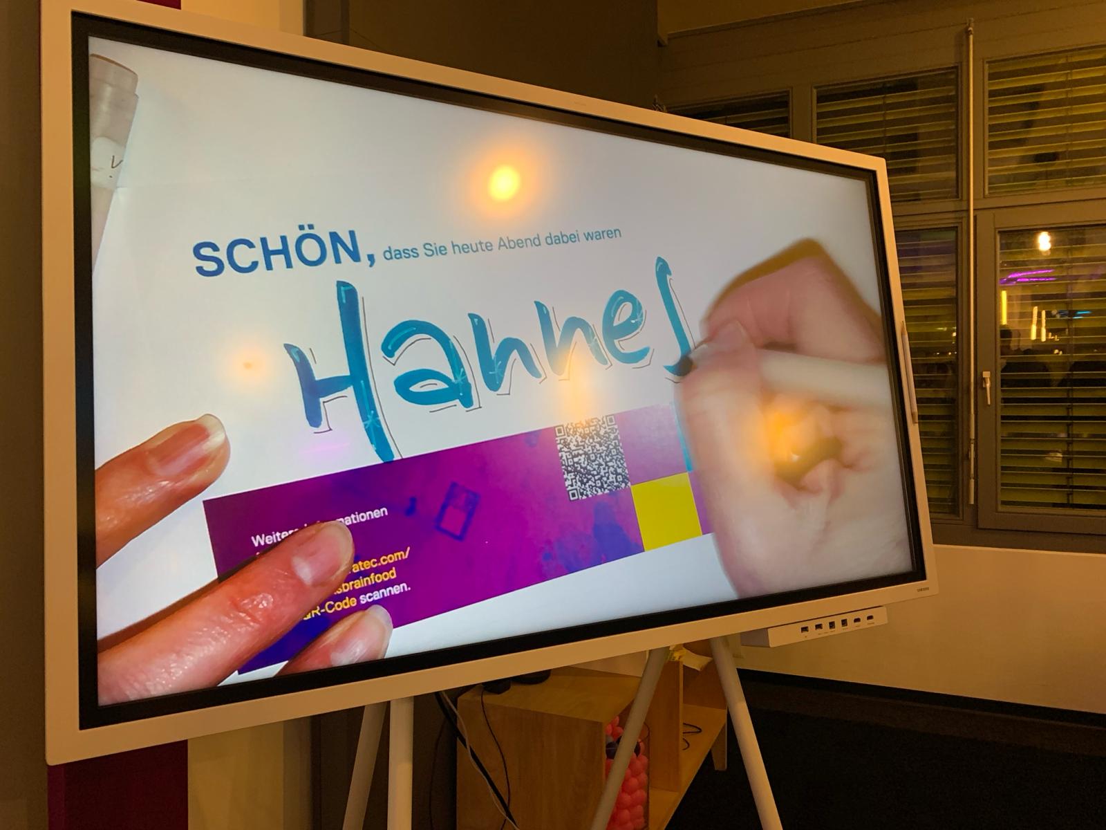 Personalisierte Postkarte mit Graphic Recording beim Digital Champions Evening von iteratec in Stuttgart